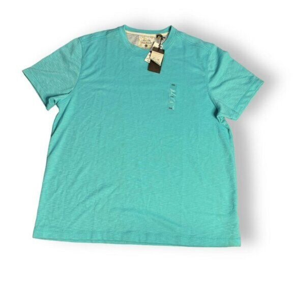 Tasso Elba Island Men's XXL Teal Short Sleeve T-shirt 100% Polyester  New - Picture 1 of 4